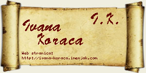 Ivana Koraca vizit kartica